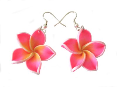 vibrant pink earrings